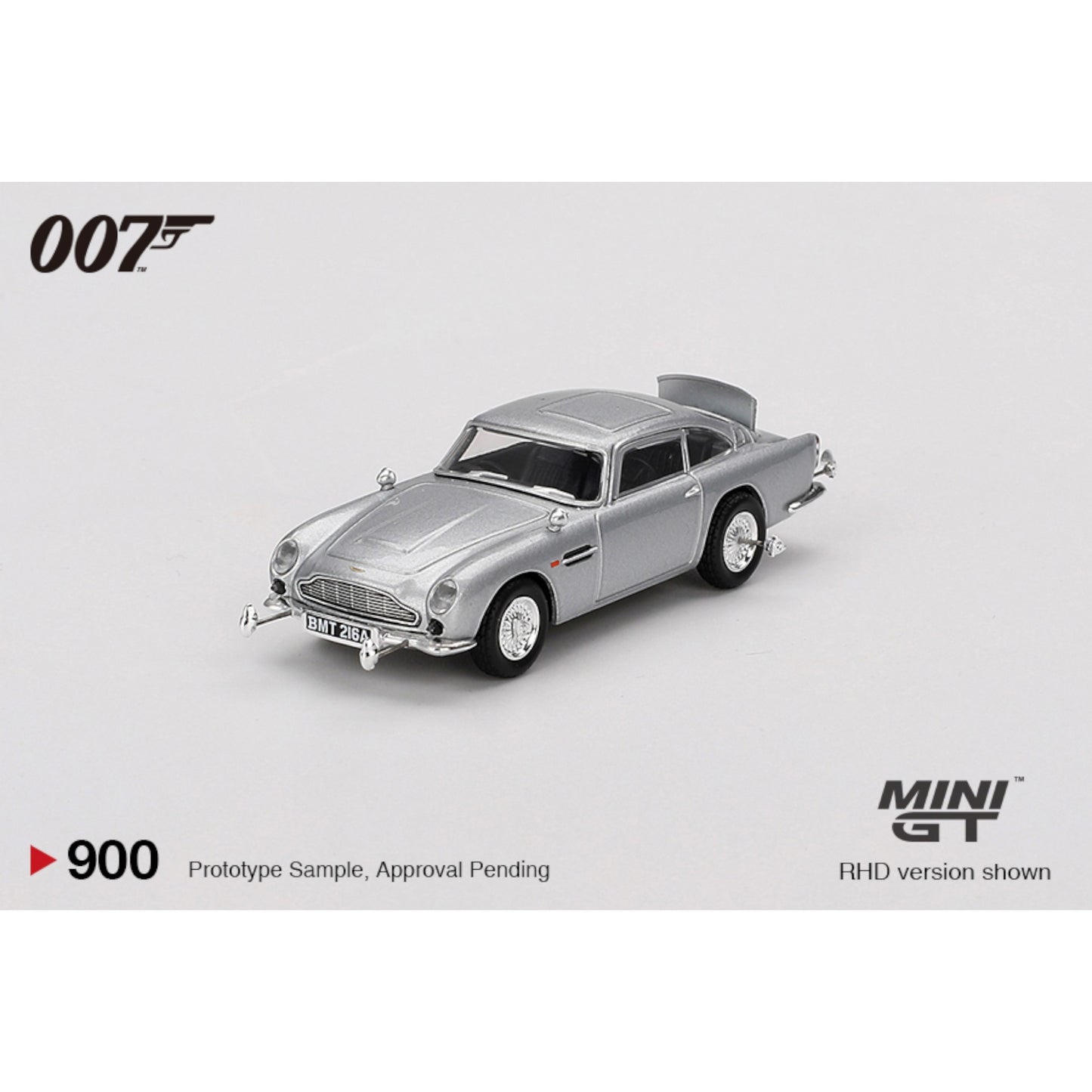 Mini GT - Aston Martin DB5 Goldfinger english Blister - MGT900-007E (RHD) - 1:64