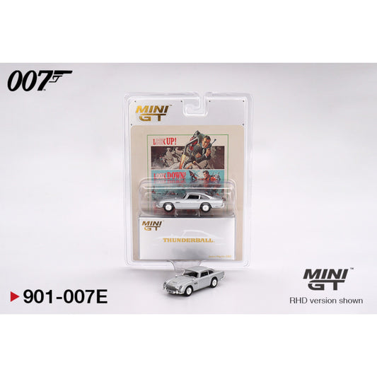Mini GT - ASTON MARTIN DB5 THUNDERBALL ENGLISH BLISTER PACKAGING - MGT901-007E (RHD)