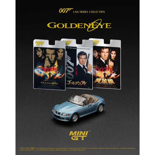Mini GT - Pre-Order - BMW Z3 “GoldenEye” - English Blister - MGT00914-007E
