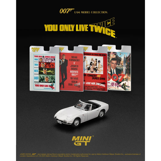Mini GT - Pre-Order - Toyota 2000GT Roadster “You Only Live Twice” - Japanese Blister - MGT00915-007J
