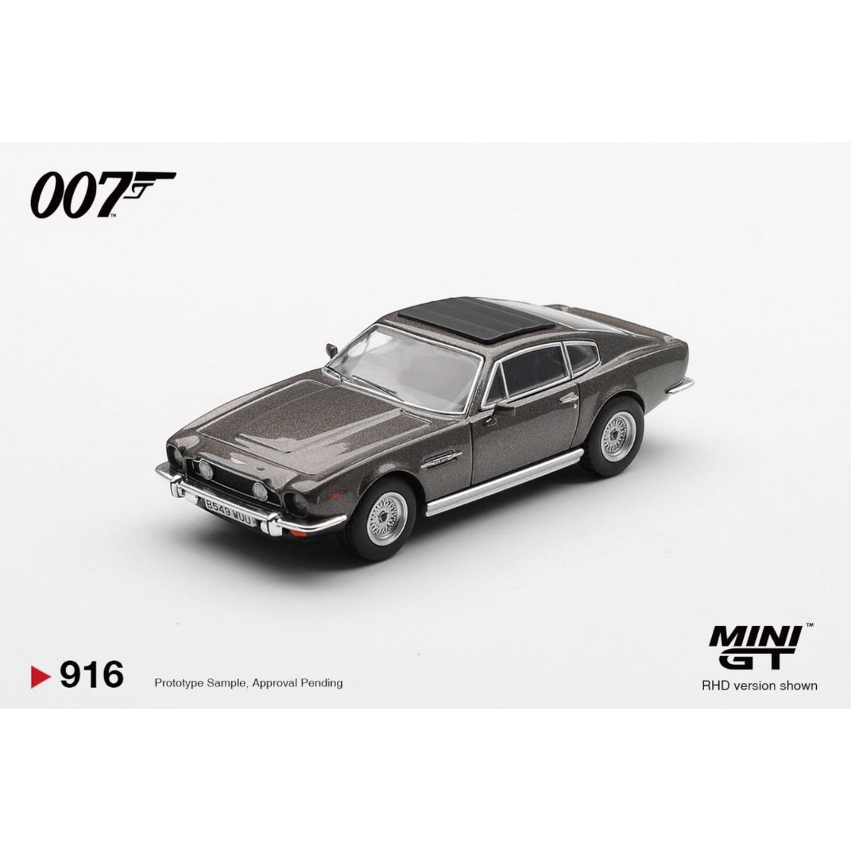 Mini GT - Pre-Order - James Bond -  Aston Martin V8 Vantage - The Living Daylights - Japanese Blister - MGT00916-007J