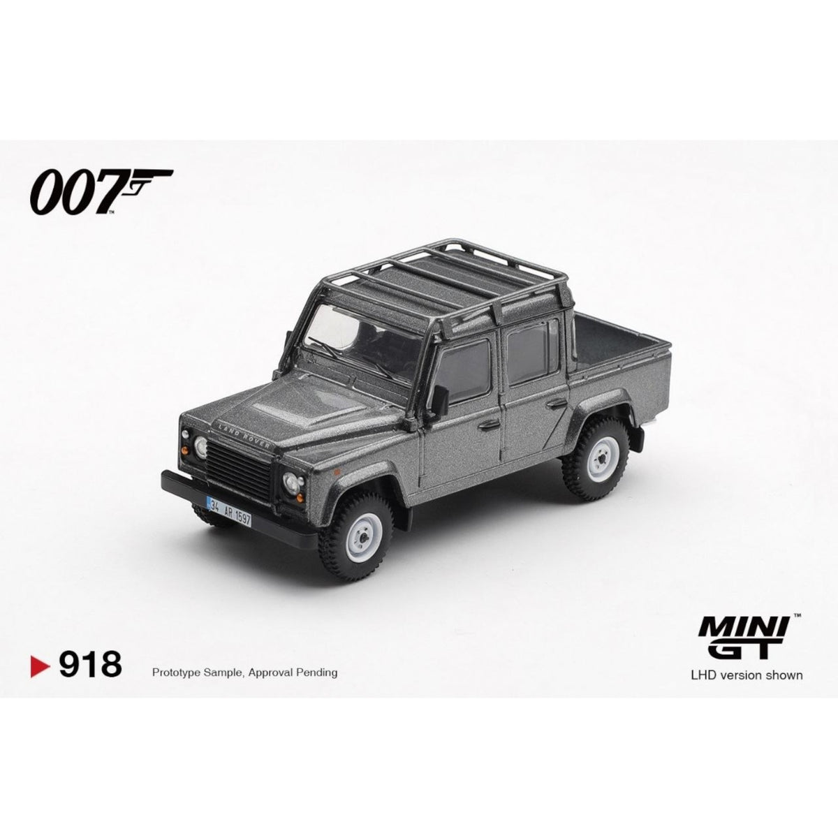 Mini GT - Pre-Order - James Bond - Landrover Defender 110 Crew Cab - Skyfall - English Blister - MGT00918-007E