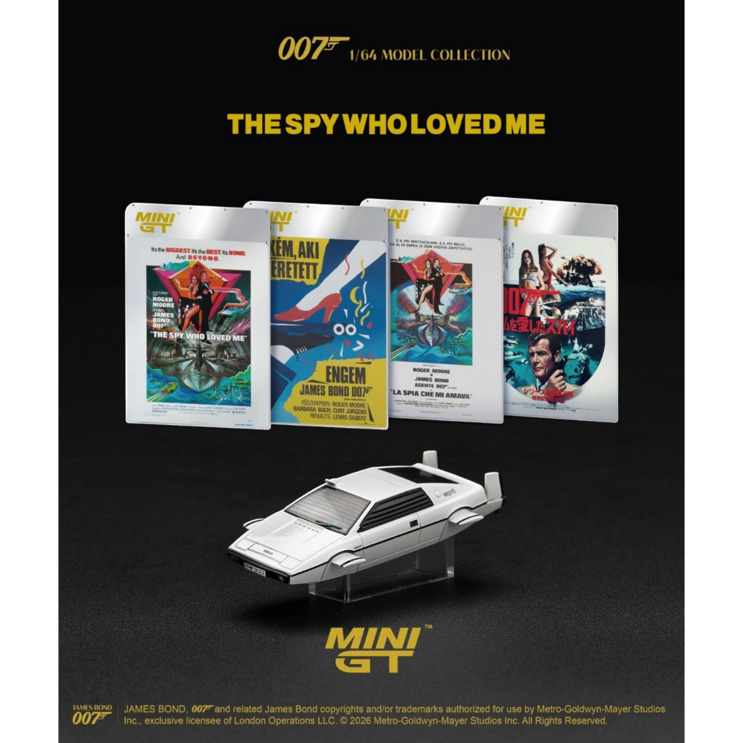 Mini GT - Pre-Order - James Bond - Lotus Esprit S1 “The Spy Who Loved Me” Submarine - MGT00920-007I