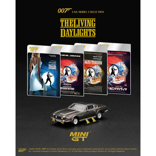 Mini GT - Pre-Order - James Bond - Aston Martin V8 Vantage “The Living Daylights” - MGT00922-007S