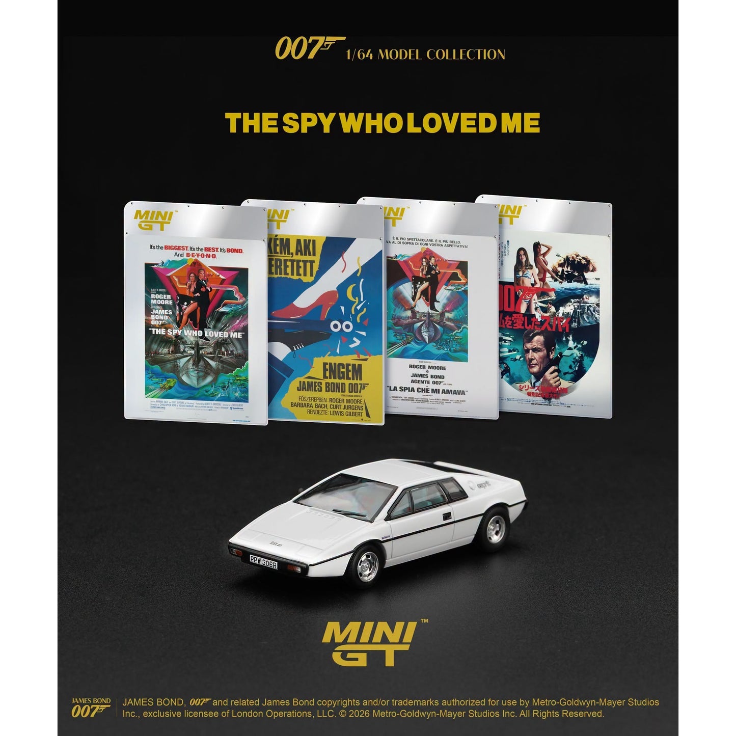 Mini GT - Pre-Order - James Bond - Lotus Esprit S1 "The Spy who loved Me" - MGT00925-007H