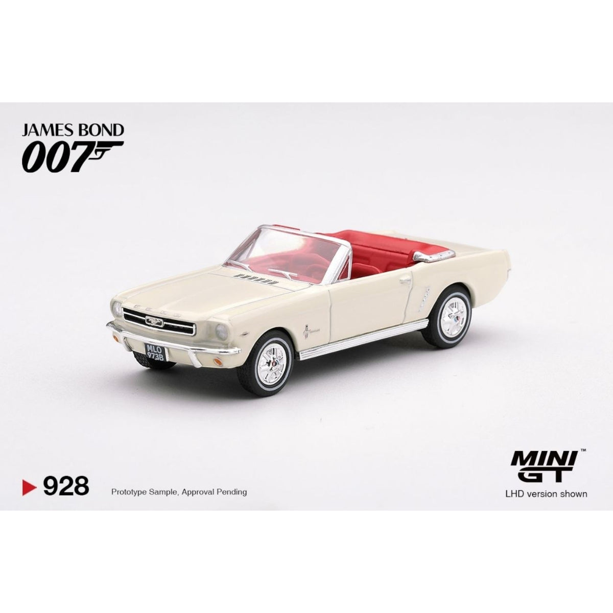 Mini GT - Pre-Order - James Bond - Ford Mustang Convertible 1964 "Goldfinger" - MGT00928-007E