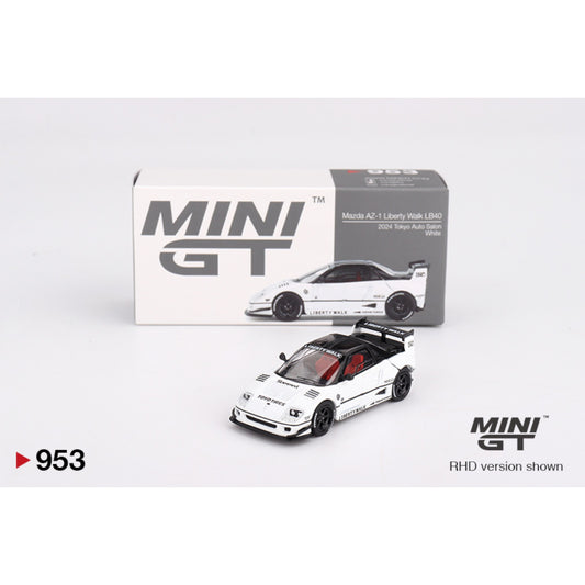 Mini GT - 2024 Mazda AZ-1 Liberty Walk LB40 *Tokyo Auto Salon*, white - MGT00953 (RHD)