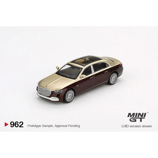 Mini GT - Pre-Order - Mercedes-Maybach S680 Gold - Dark Red Metallic - MGT00962 (LHD)