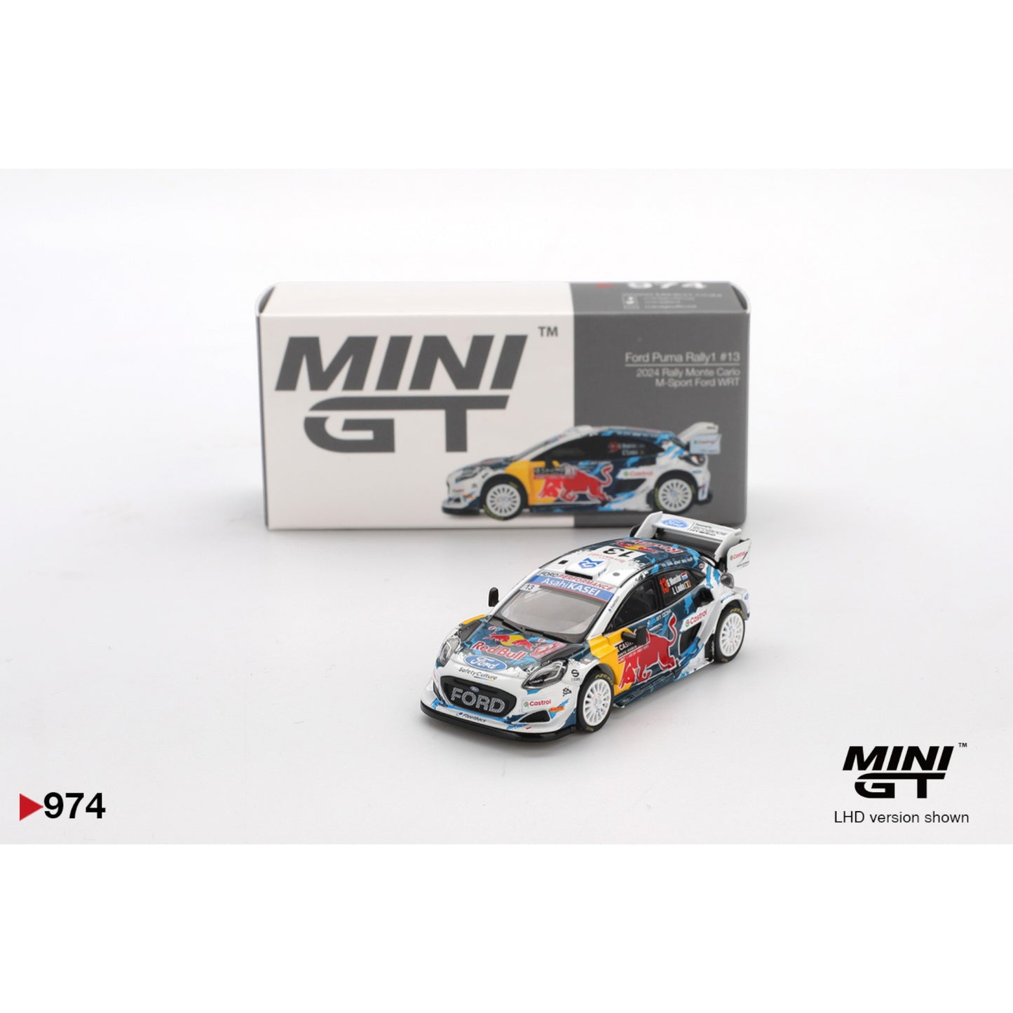 Mini GT - Ford Puma Rally1 #13 M-Sport Ford WRT 2024 Rally Monte Carlo - MGT00974 (LHD)