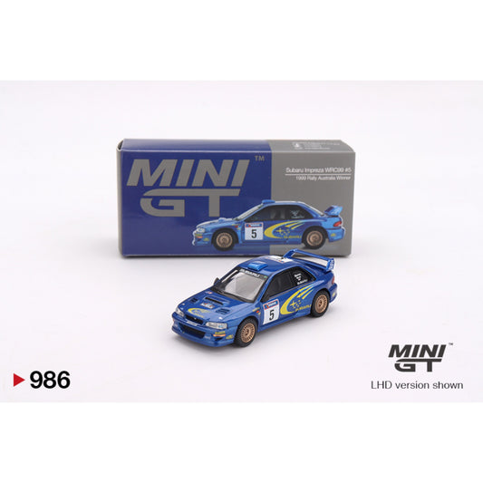 Mini GT - Subaru Impreza WRC99 1999 Rally Australia Winner #5 Australia Exclusive - MGT00986 (LHD)