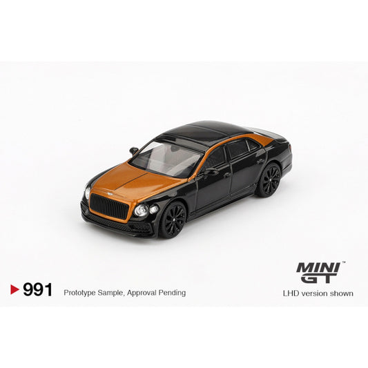 Mini GT - Pre-Order - Bentley Flying Spur Orange Flame / Onyx - MGT00991 (LHD)