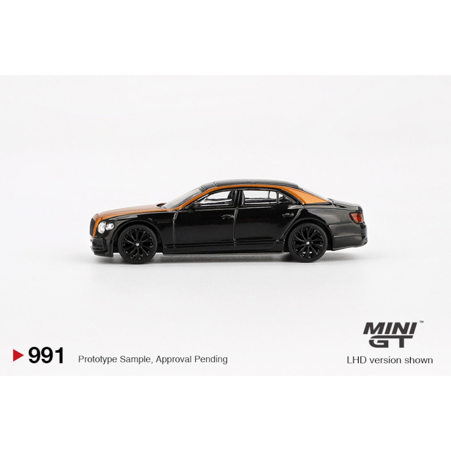Mini GT - Pre-Order - Bentley Flying Spur Orange Flame / Onyx - MGT00991 (LHD)