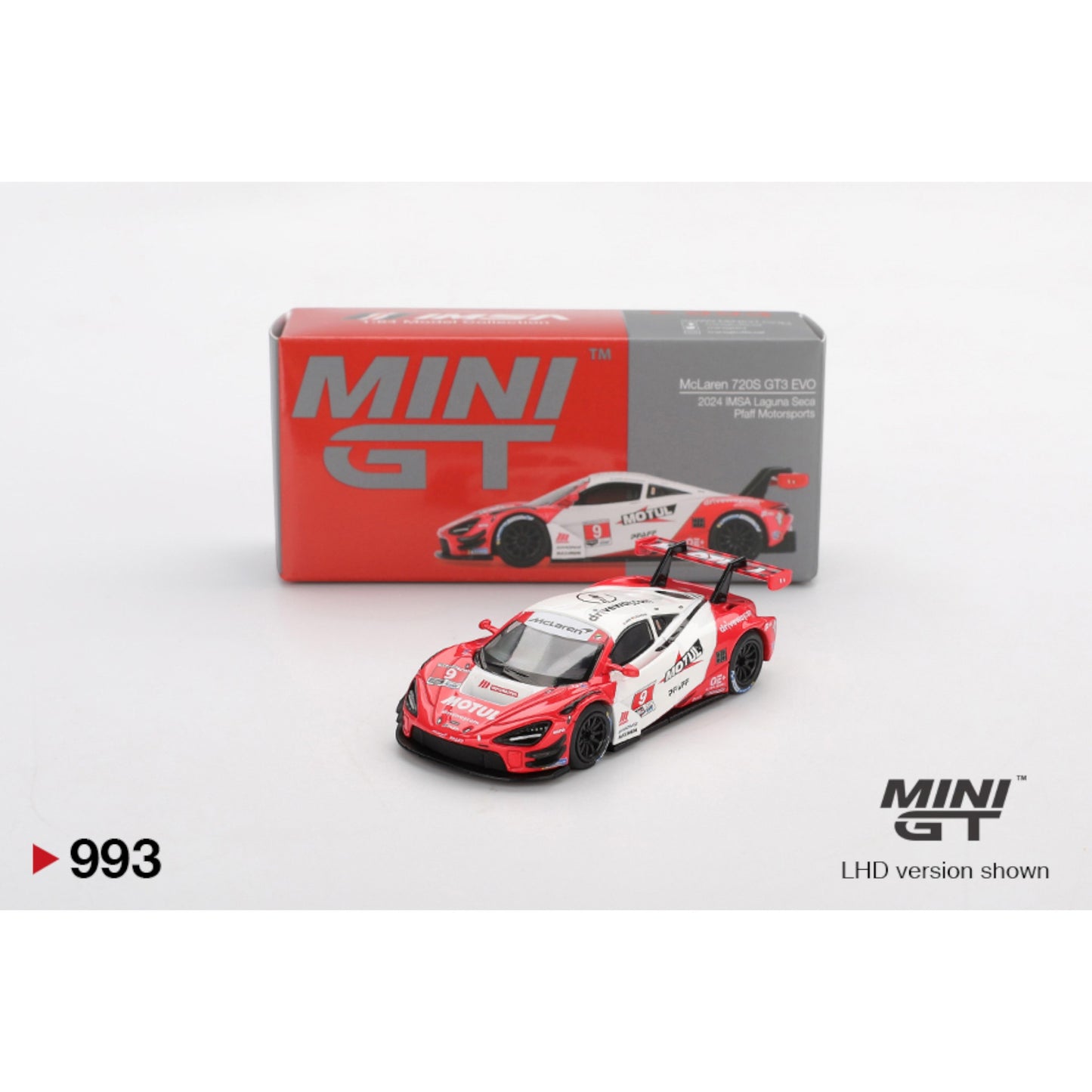 Mini GT - McLaren 720S GT3 Evo Pfaff Motorsports 2024 IMSA Laguna Seca - MGT00993 (LHD)
