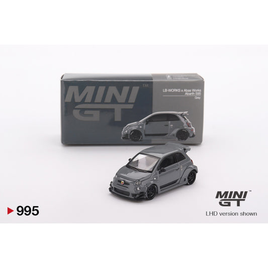Mini GT - Pre-Order - Abarth 595 LB-WORKS x Abas Works Grey - MGT00995 (LHD)