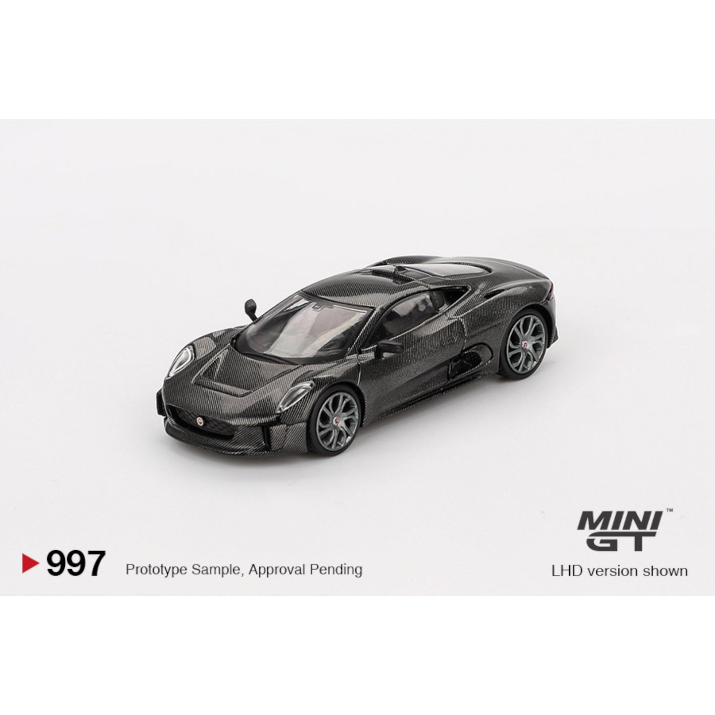 Mini GT - Pre-Order - Jaguar C-X75 Test Car, carbon - MGT00997 (LHD)