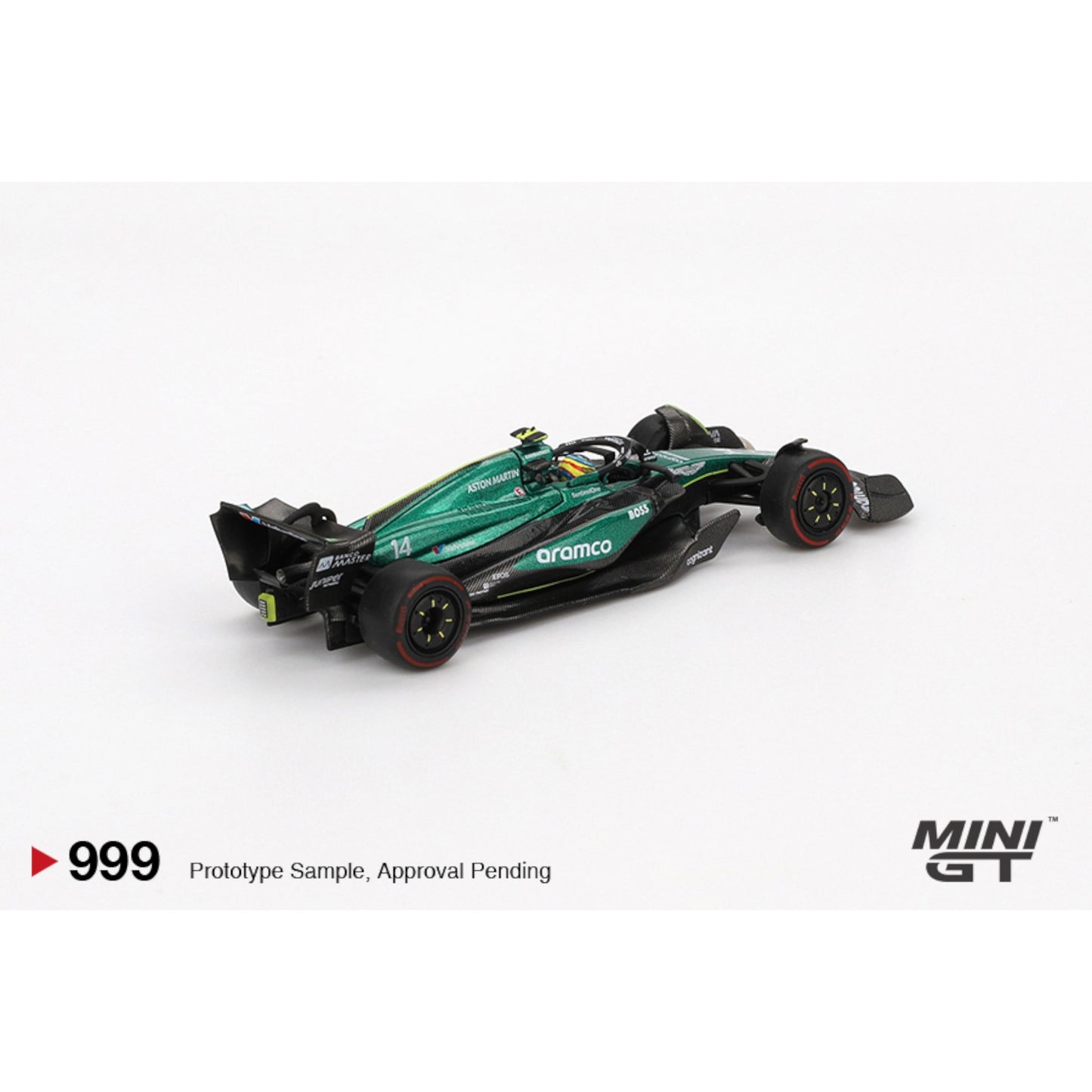 Mini GT - Aston Martin AMR24 #14 Fernando Alonso 2024 F1 2024 Bahrain GP - MGT00999