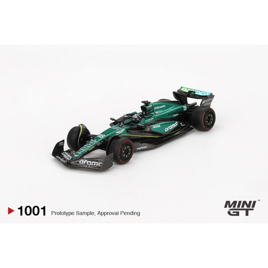 Mini GT - Pre-Order - Aston Martin AMR24 #18 Lance Stroll 2024 F1 2024 Bahrain GP - MGT01001