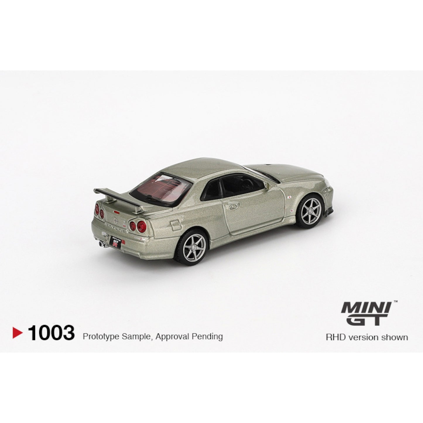 Mini GT - Pre-Order - Nissan Skyline GT-R (R34)  V-Spec II Nür Millenium Jade - MGT01003 (RHD)