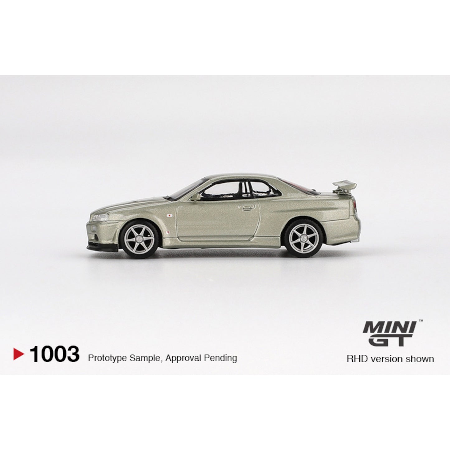 Mini GT - Pre-Order - Nissan Skyline GT-R (R34)  V-Spec II Nür Millenium Jade - MGT01003 (RHD)