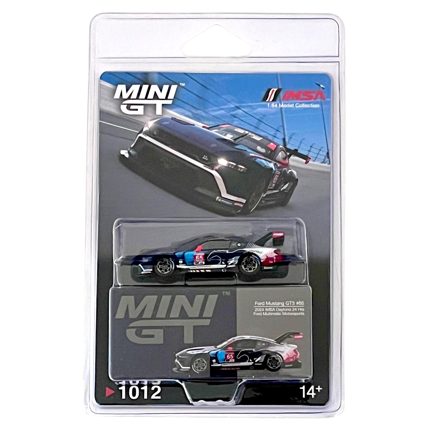 Mini GT - Ford Mustang GT3 #65 Ford Multimatic Motorsports 2024 IMSA Daytona 24 Hrs - MGT01012-BL