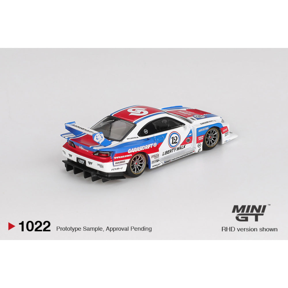 Mini GT - Pre-Order - Nissan LB-Super Silhouette S15 SILVIA GARASIDRIFT x LBWK 2025 - MGT01022 (RHD)
