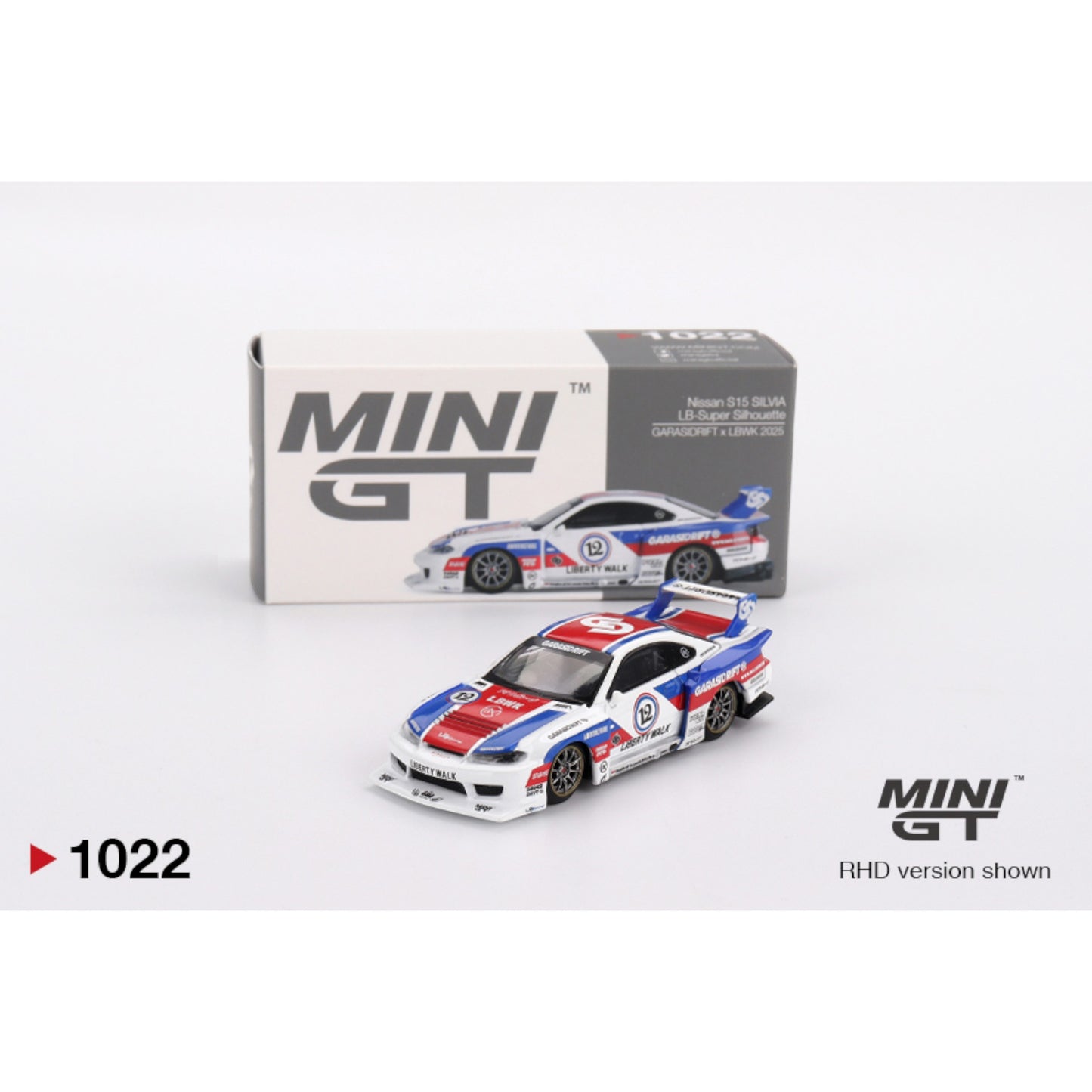 Mini GT - Nissan LB-Super Silhouette S15 SILVIA GARASIDRIFT x LBWK 2025 - MGT01022 (RHD)