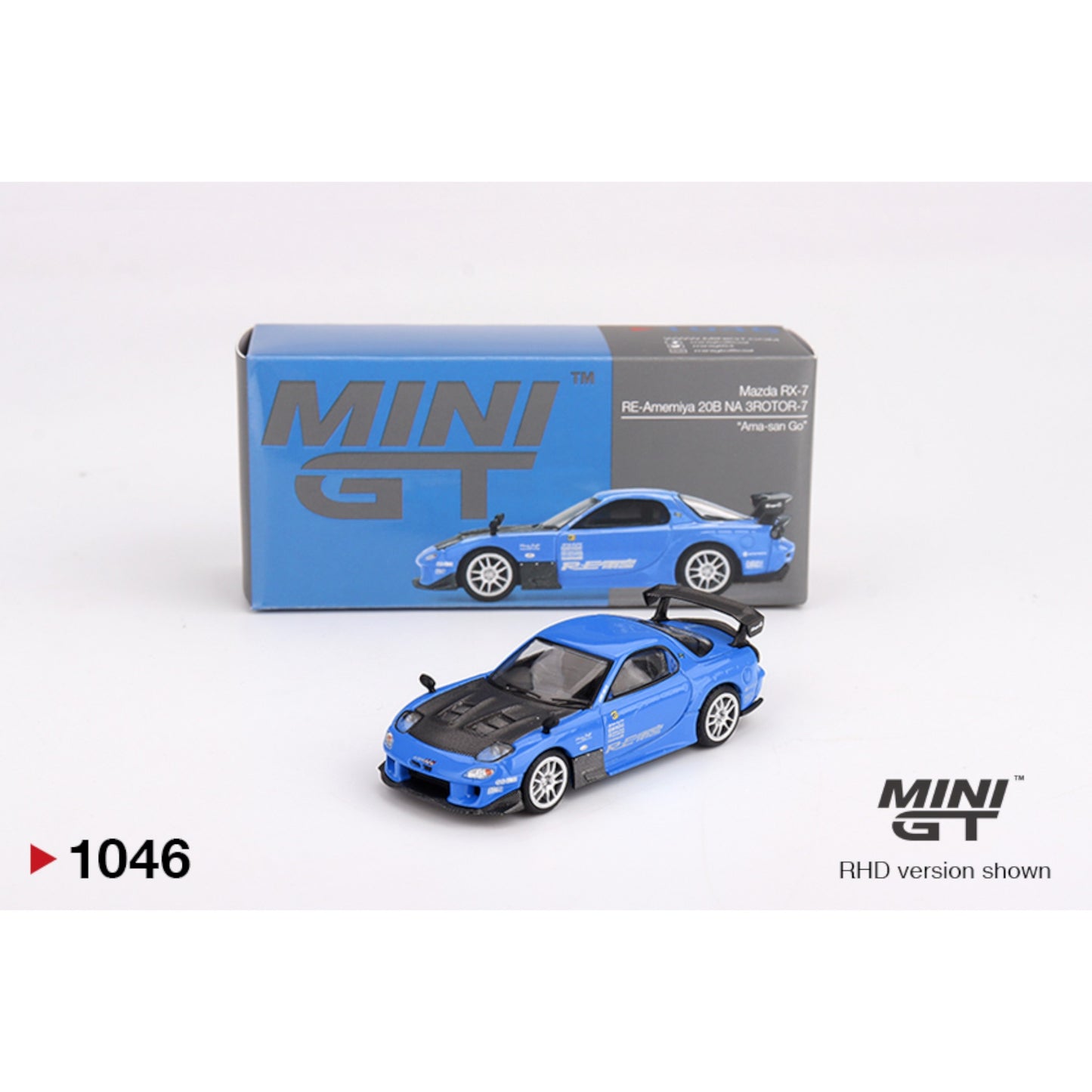 Mini GT - Mazda RX-7 RE-Amemiya 20B NA 3ROTOR-7 “Ama-san Go” - MGT01046 (RHD)