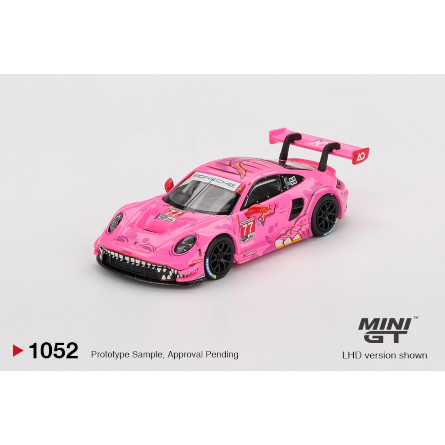 Mini GT - Pre-Order - PORSCHE 911 (992) GT3 R #77 AO  RACING ROAD AMERICA 2024 - MGT01052 (LHD)