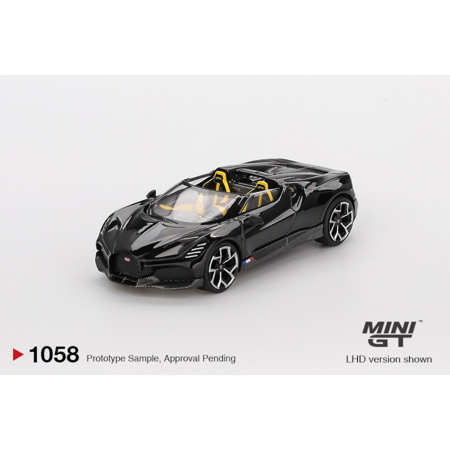Mini GT - Pre-Order - Bugatti W16 Mistral Black - MGT01058 (LHD)