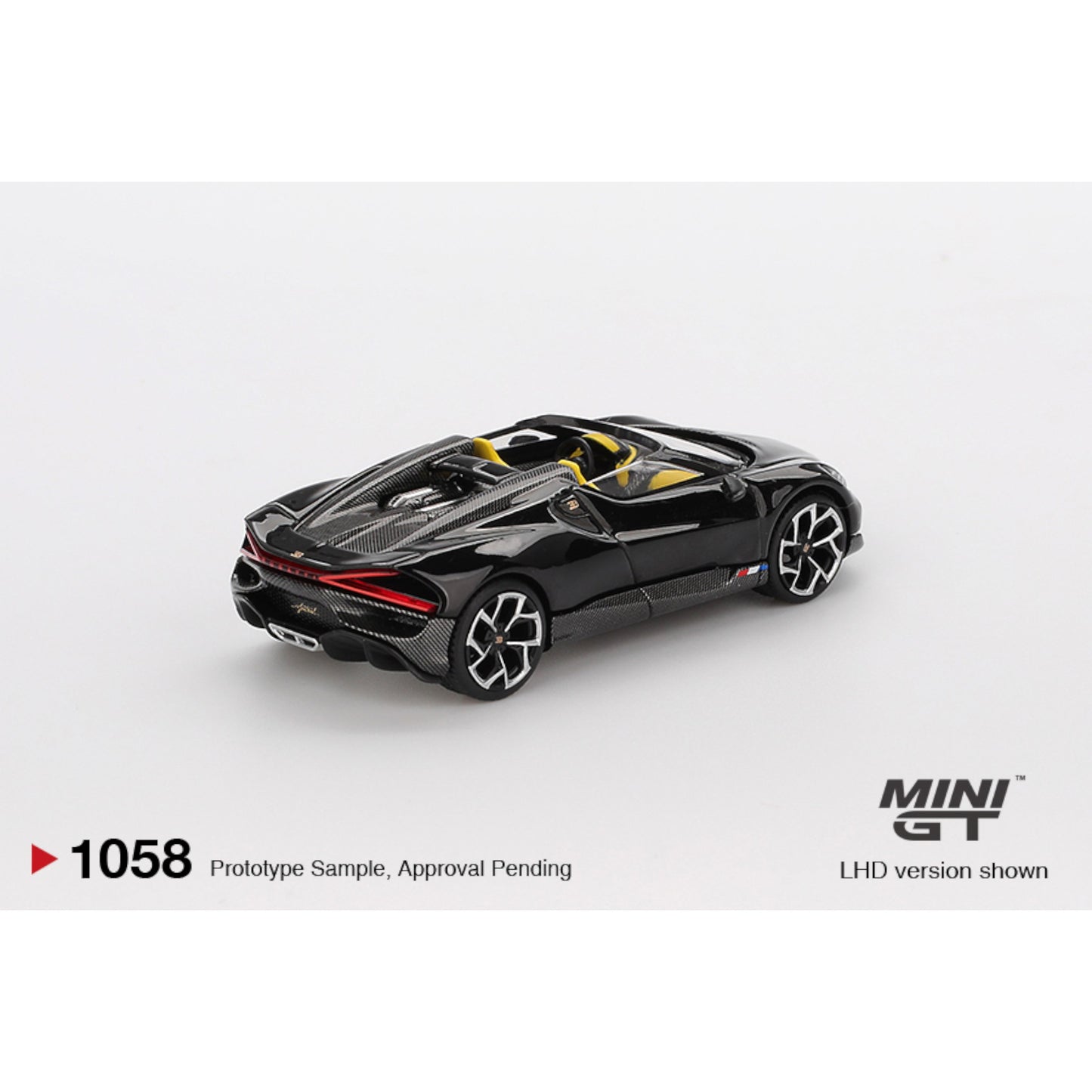Mini GT - Pre-Order - Bugatti W16 Mistral Black - MGT01058 (LHD)
