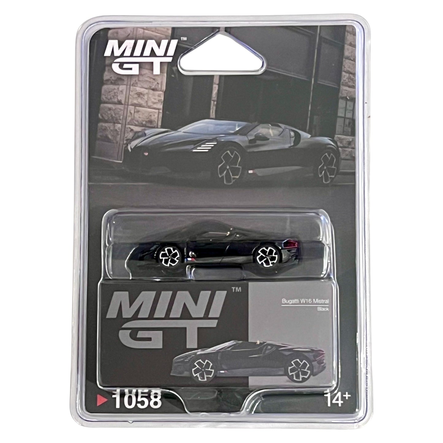 Mini GT - Bugatti W16 Mistral Black - MGT01058 (LHD) - Blister