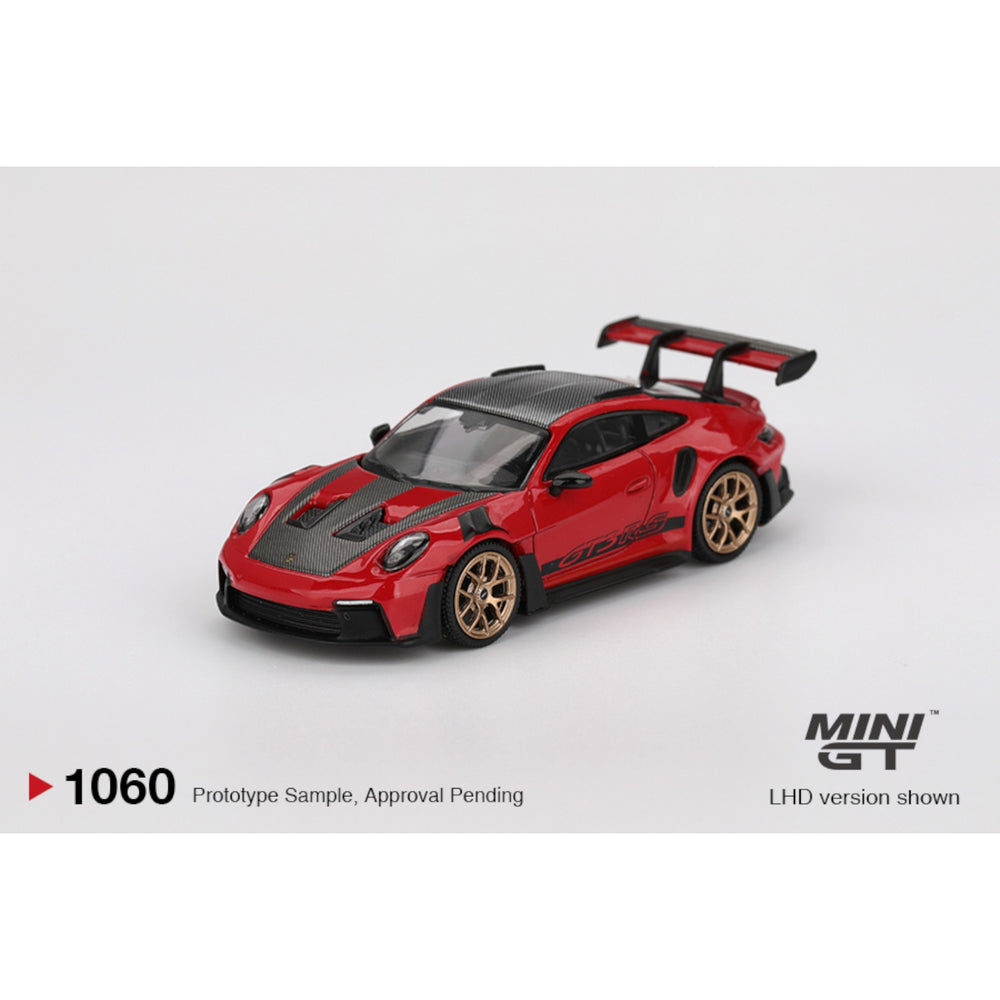 Mini GT - Pre-Order - Porsche 911 (992) GT3 RS Weissach Package Guards Red - MGT01056 (LHD)