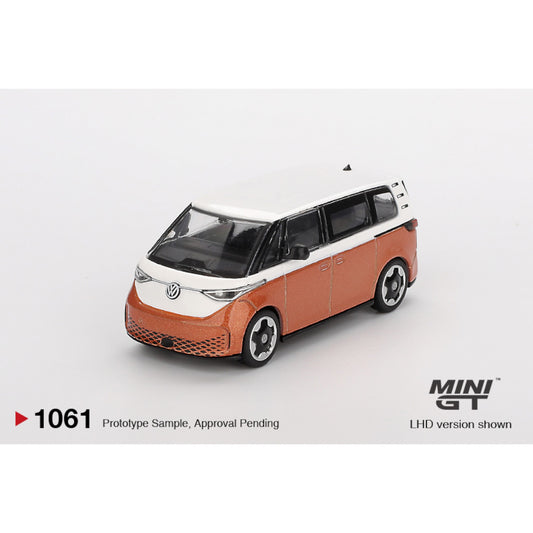 Mini GT - Pre-Order - Volkswagen ID.Buzz Candy White / Energetic Orange - MGT01061 (LHD)