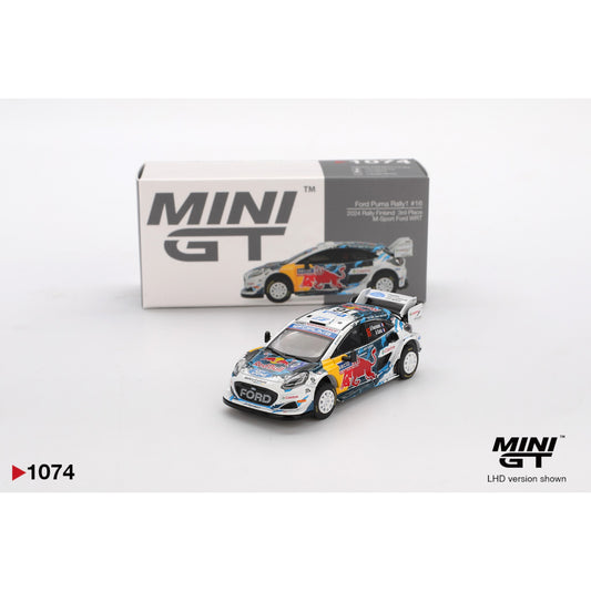 Mini GT - FORD PUMA RALLY 1 #16 M SPORT FORD WRT RALLY FINLAND 3RD  PLACE 2004 - MGT01074 (LHD)