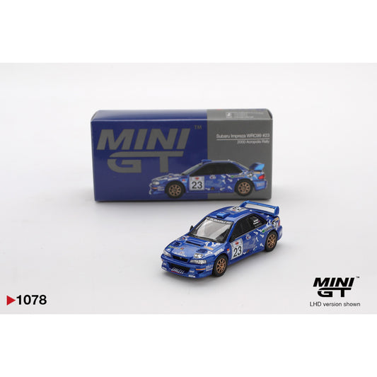Mini GT - Subaru Impreza WRC99 #23 - 2000 Acropolis Rally - MGT01078 (LHD)