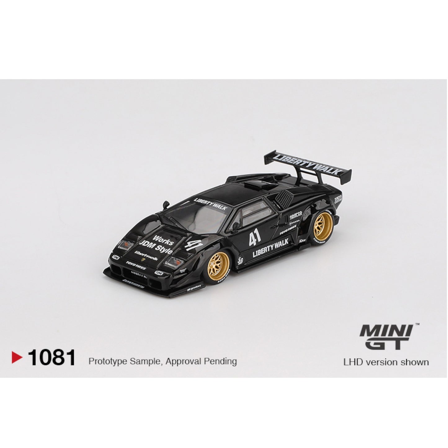 Mini GT - Pre-Order - Lamborghini Countach LB-WORKS Black - MGT01081 (LHD)