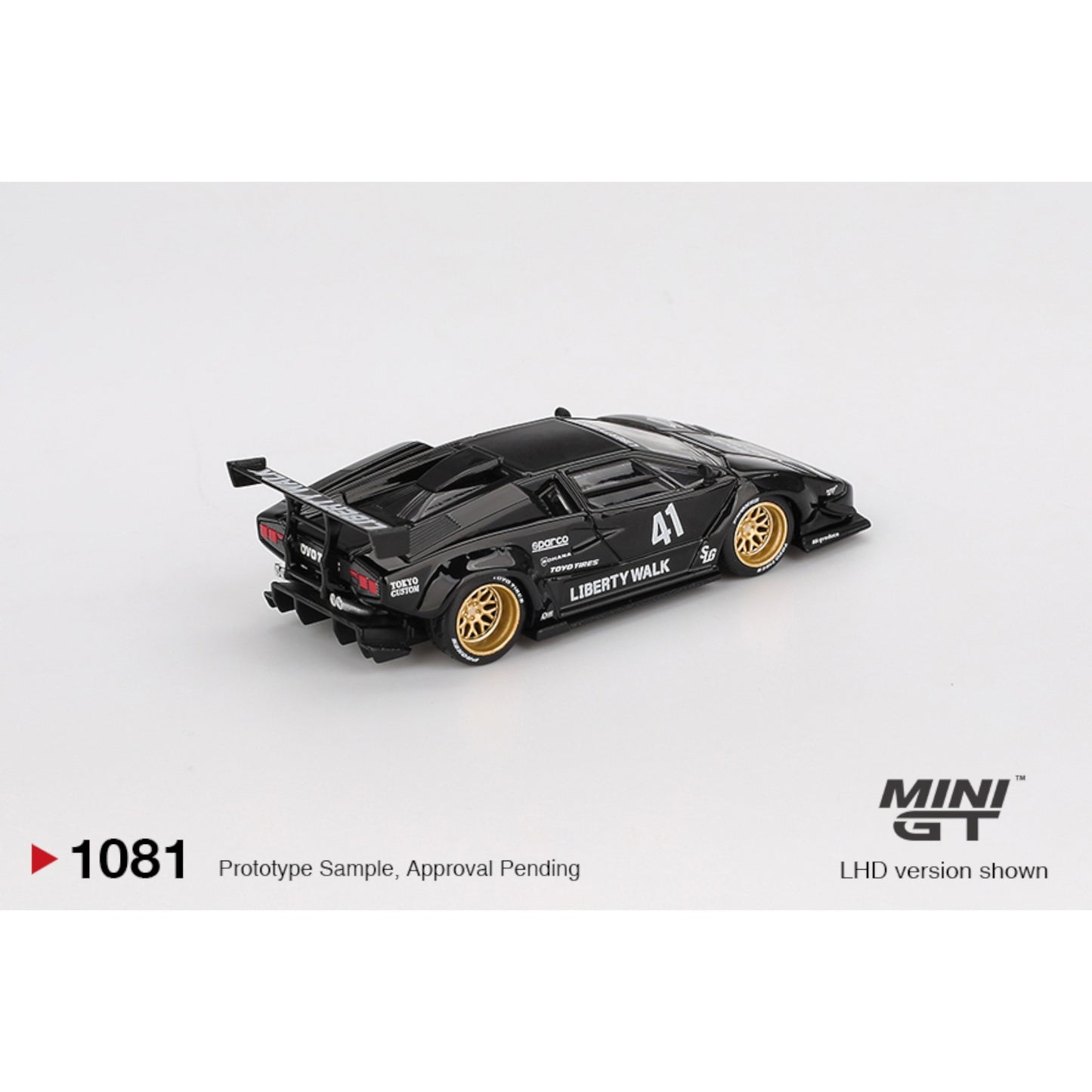 Mini GT - Pre-Order - Lamborghini Countach LB-WORKS Black - MGT01081 (LHD)