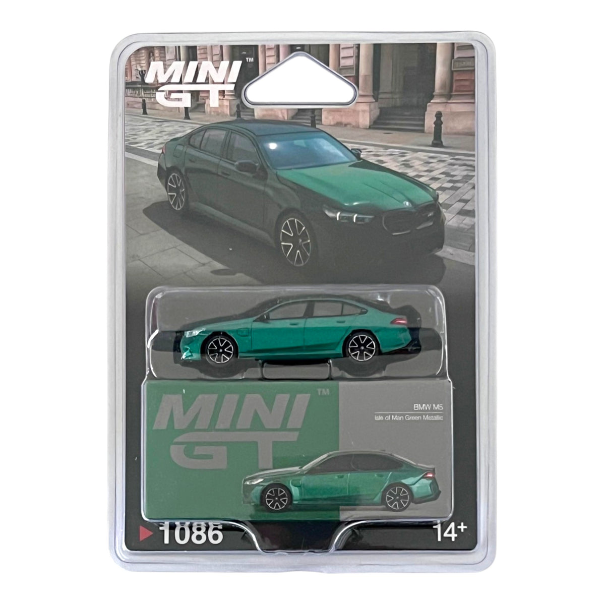 Mini GT - BMW M5 (G90) Isle of Man Green Metallic - MGT01086-BL (LHD)