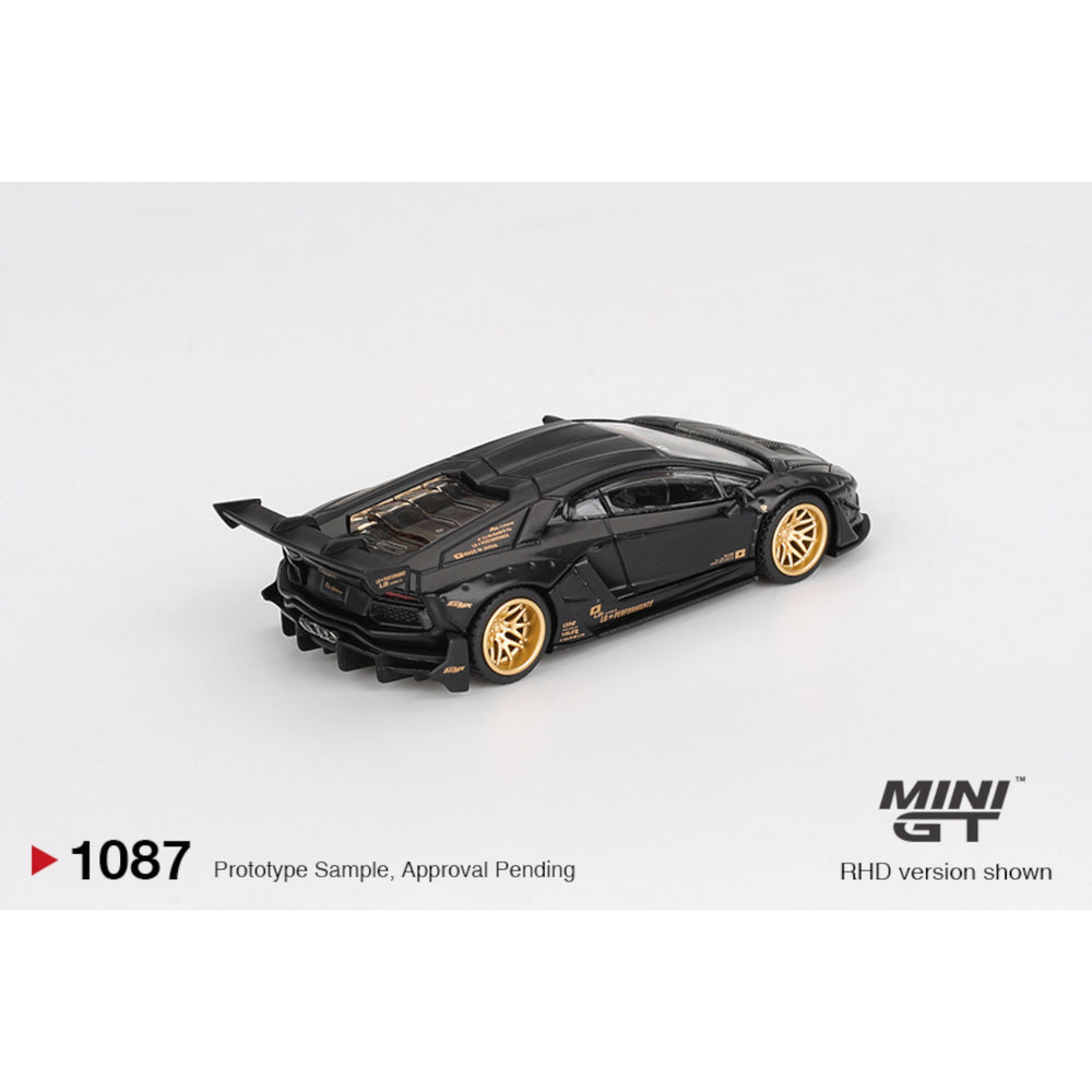 Mini GT - Pre-Order - LB★WORKS Lamborghini Aventador Limited Edition Matte Black - MGT01087 (LHD)