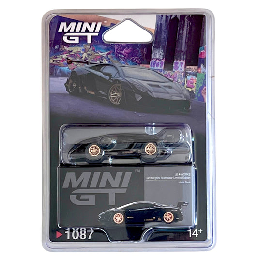 Mini GT - LB★WORKS Lamborghini Aventador Limited Edition Matte Black - MGT01087-BL Blister