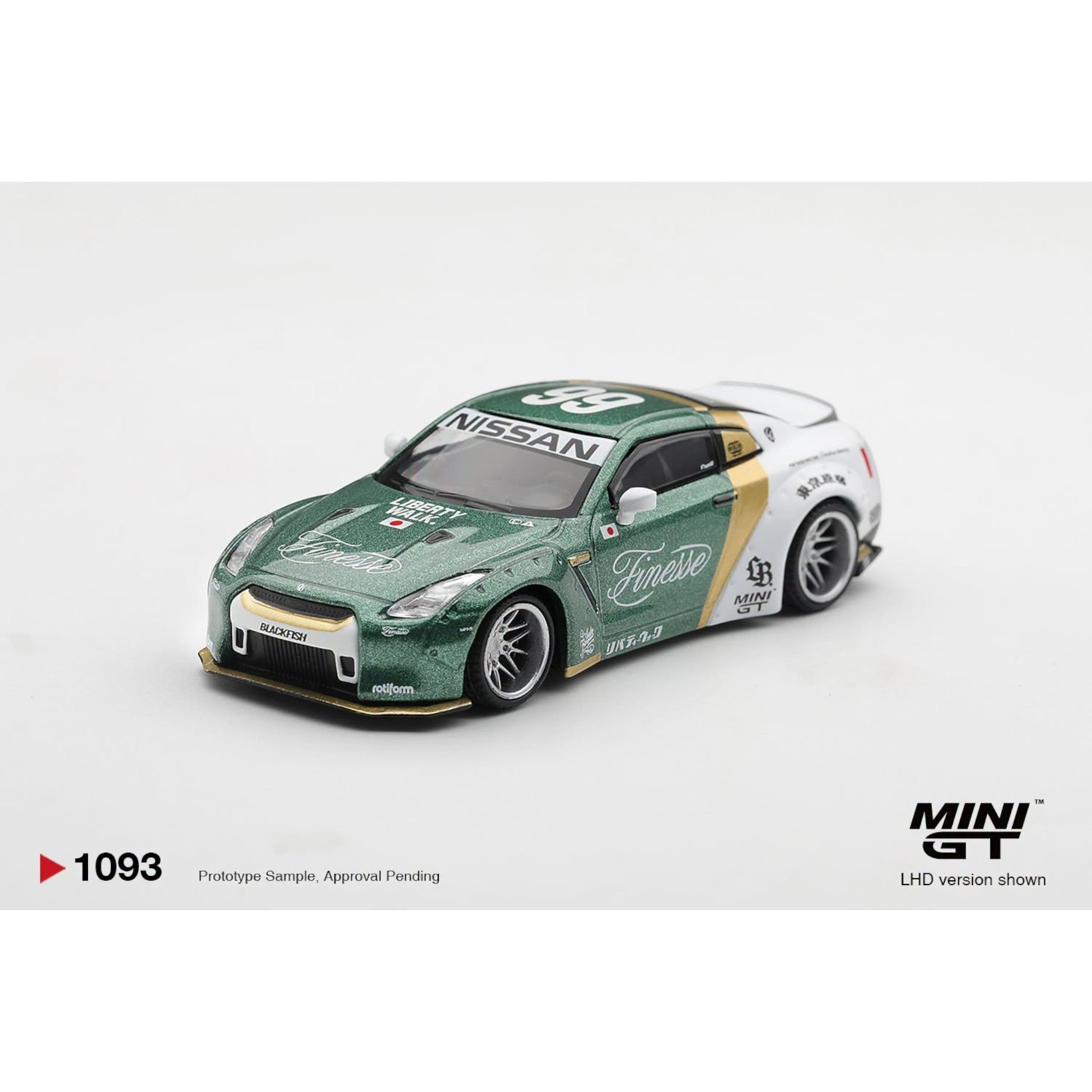 Mini GT - Pre-Order - Nissan GT-R (R35) LB★WORKS  Type 1, Custom Ducktail Auto Finesse - MGT01093 (LHD)