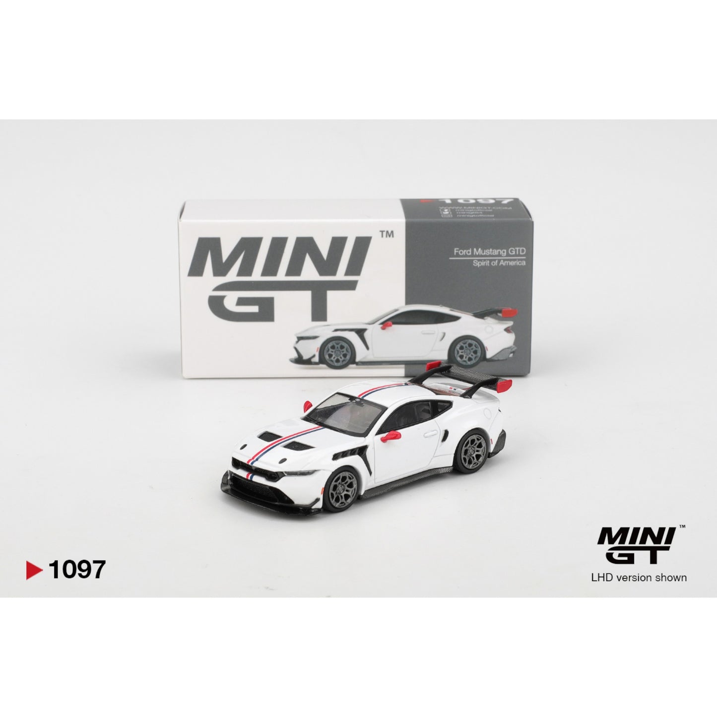 Mini GT - Pre-Order - Ford Mustang GTD Spirit of America - MGT01097 (LHD)
