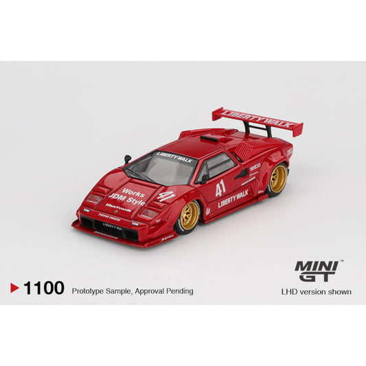 Mini GT - Pre-Order - Lamborghini Countach LB-WORKS Red - MGT01100 (LHD)
