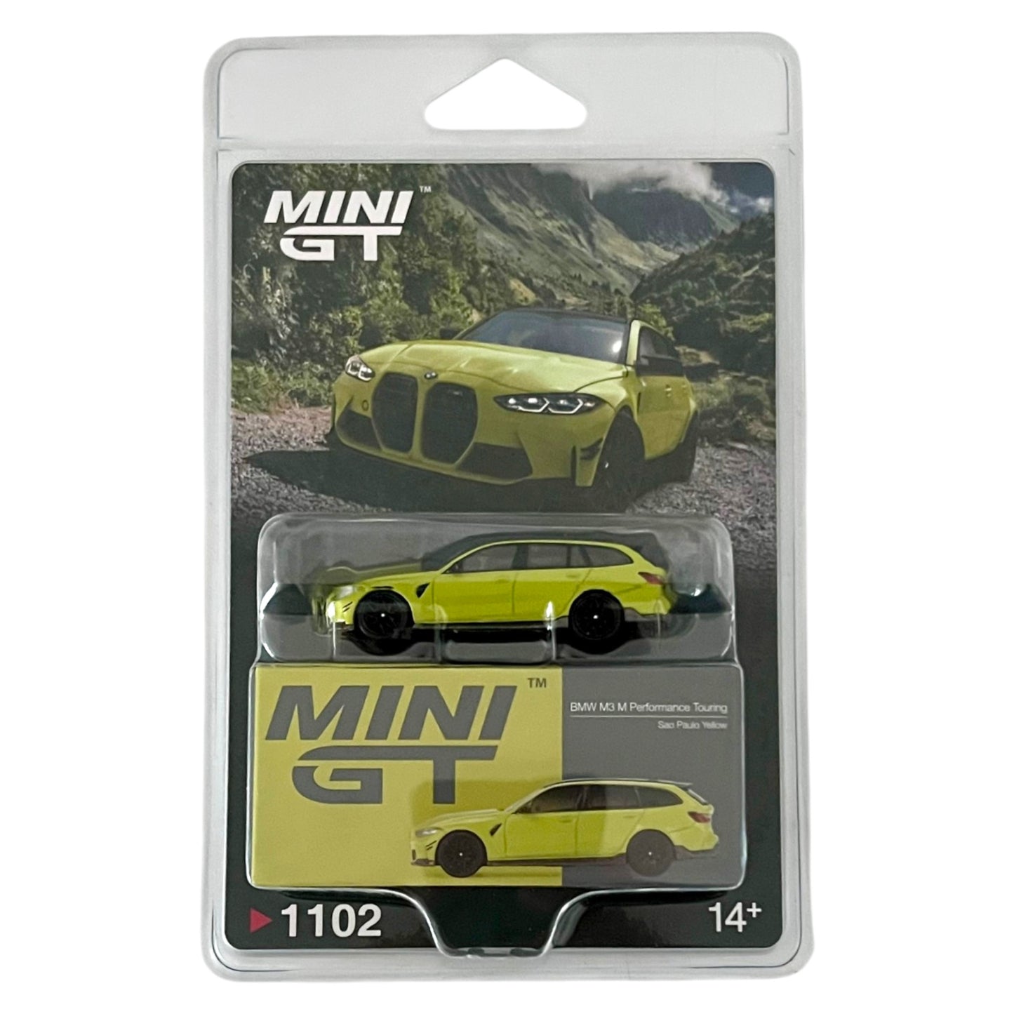Mini GT - BMW M3 M Performance Touring Sao Paulo Yellow - MGT01102-BL (LHD)