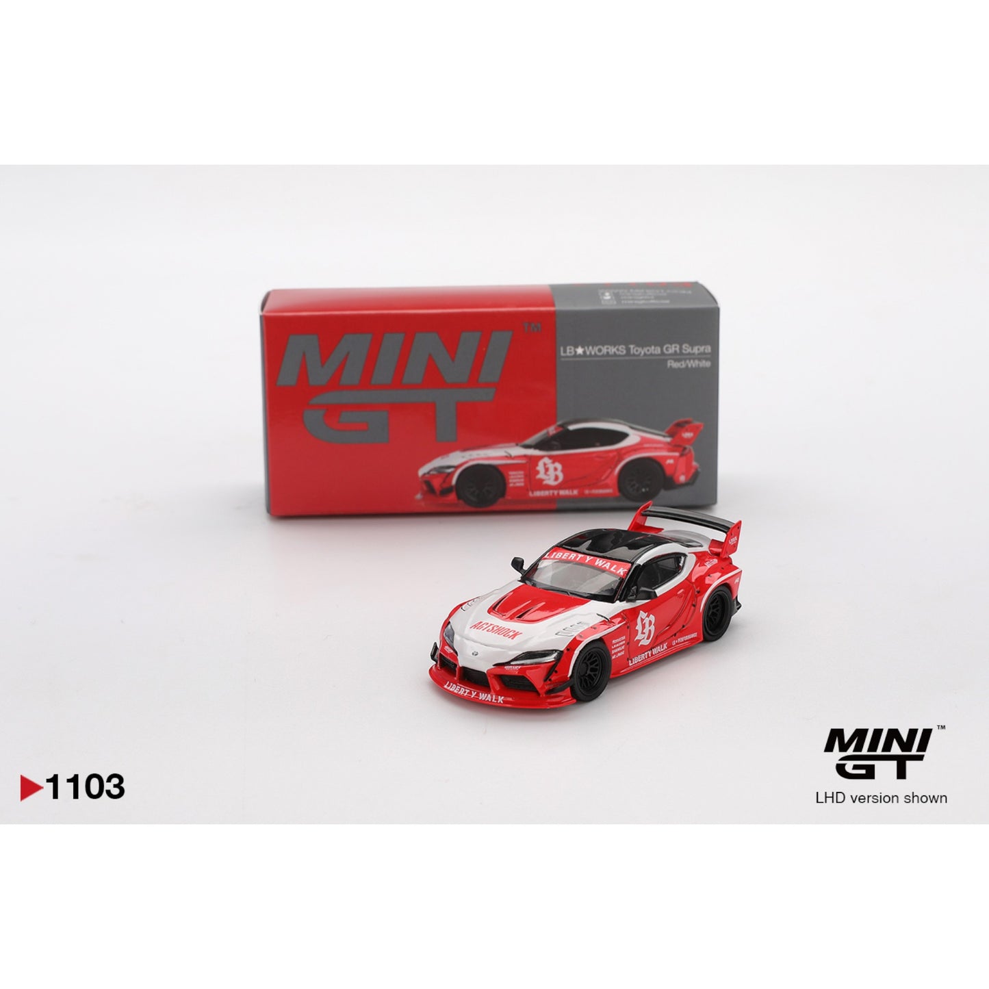Mini GT - LB★WORKS Toyota GR Supra Red/White - MGT01103 (LHD)