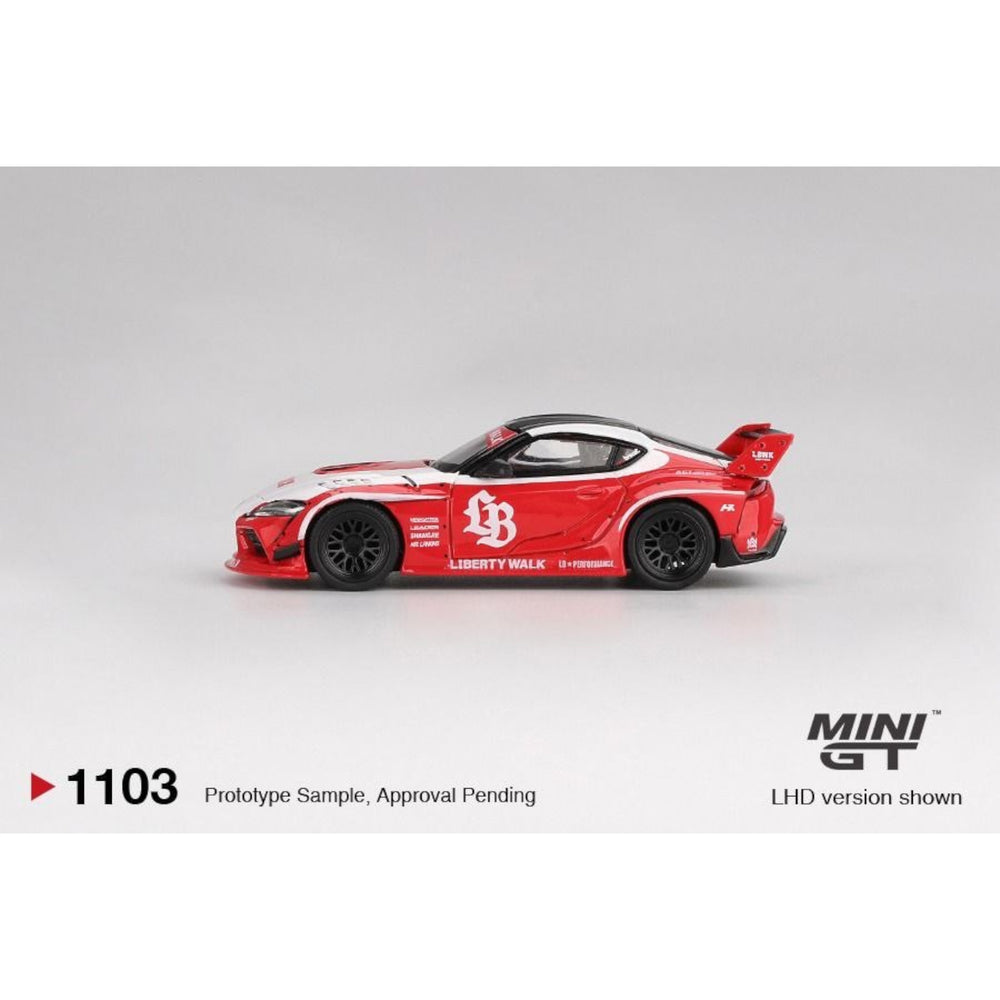 Mini GT - Pre-Order - LB★WORKS Toyota GR Supra Red/White - MGT01103 (LHD)