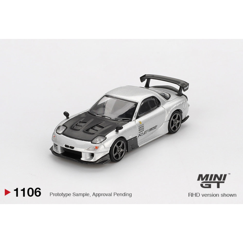 Mini GT - Pre-Order - Mazda RX-7 RE-Amemiya Silver Metallic - MGT01106 (LHD)