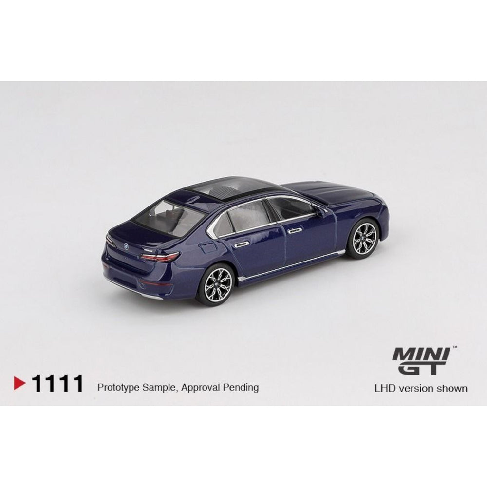 Mini GT - Pre-Order - BMW i7 xDrive60 Tanzanite Blue Metallic - MGT01111 (LHD)