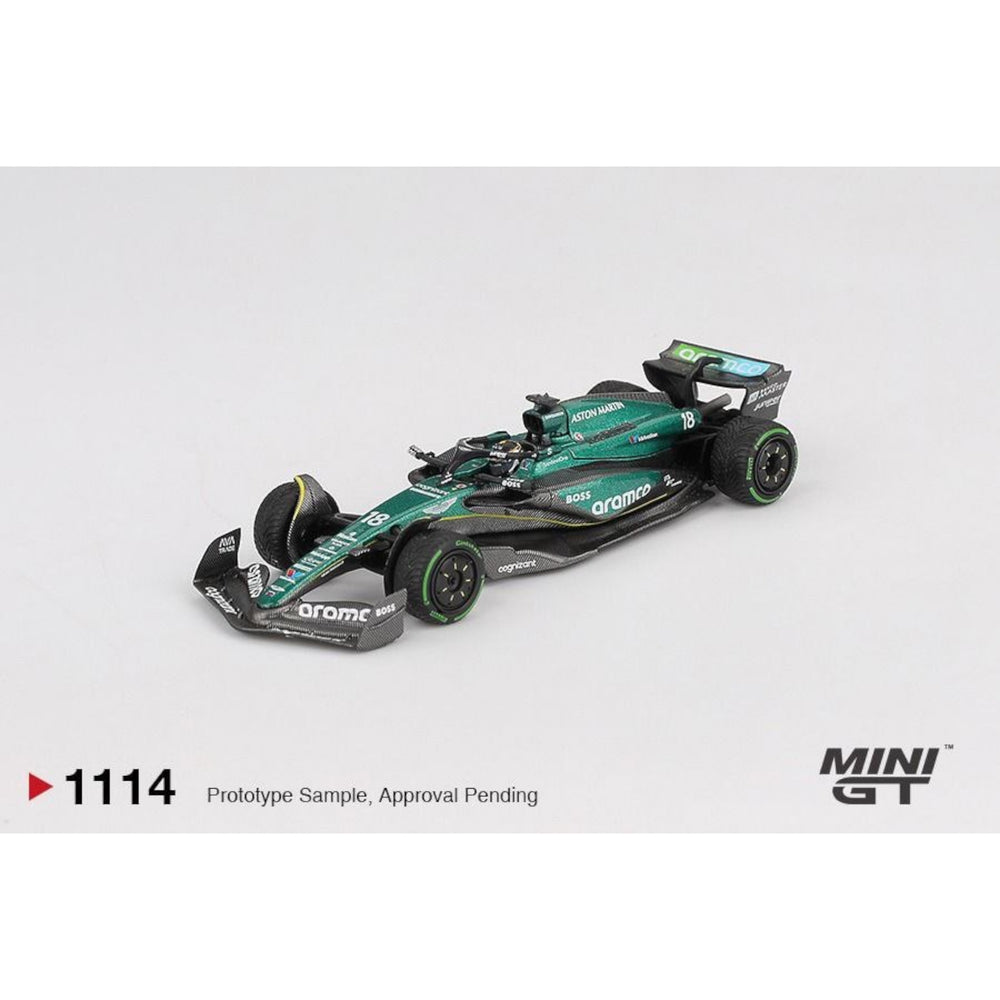 Mini GT - Pre-Order - Aston Martin AMR24 #18 Lance Stroll 2024 F1 2024 Canadian GP - MGT01114 (LHD)
