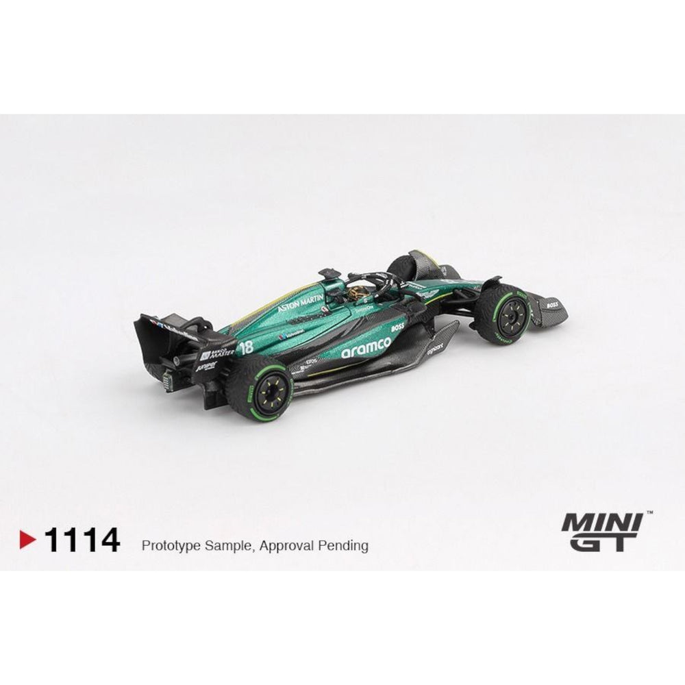 Mini GT - Pre-Order - Aston Martin AMR24 #18 Lance Stroll 2024 F1 2024 Canadian GP - MGT01114 (LHD)